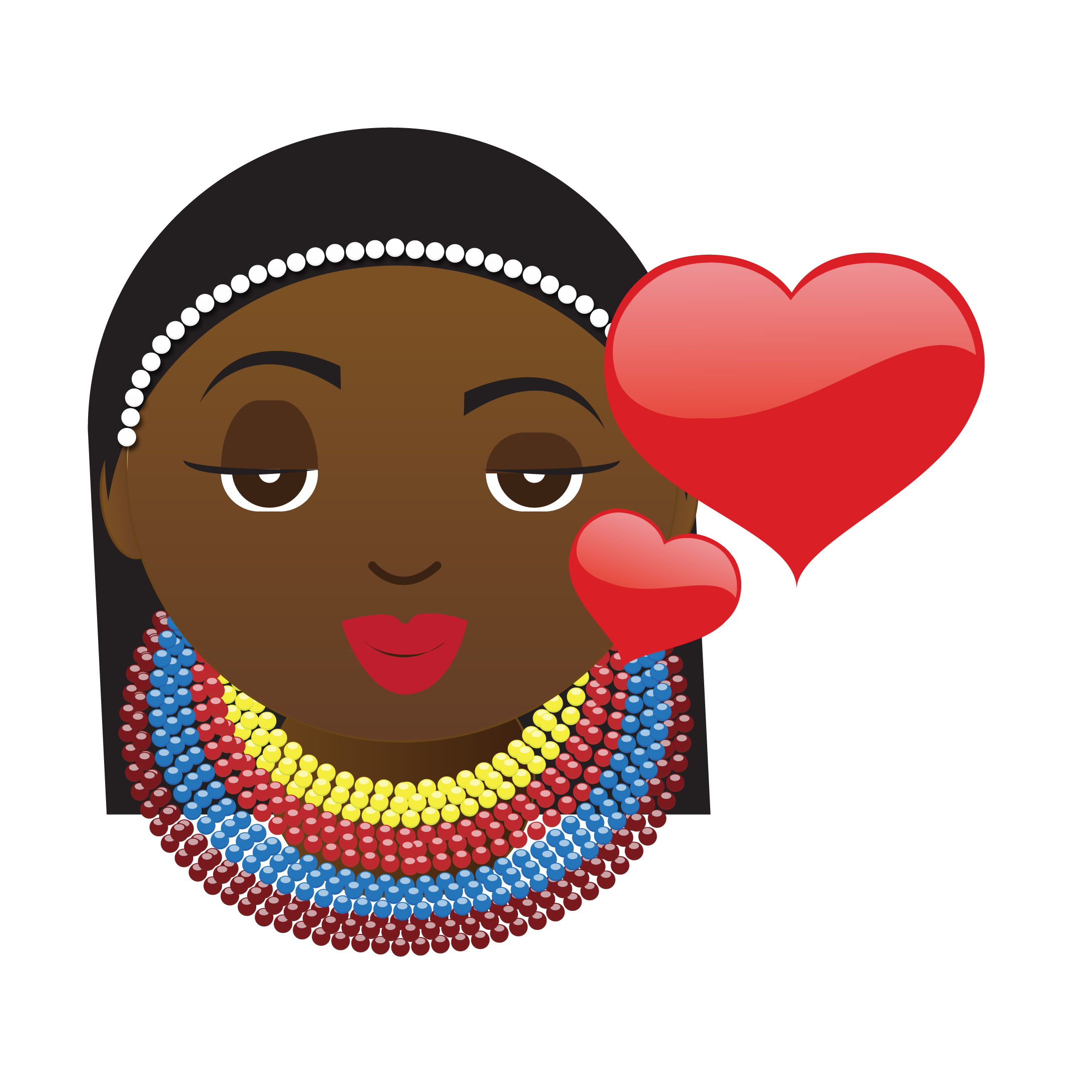 AfroStickers character waving